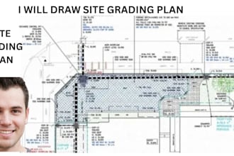 design site grading plan using autocad, erosion plan, site plan, utility plan