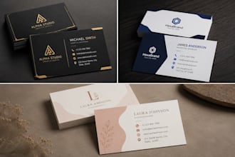 create modern luxury bussines card with your logo