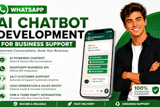 build whatsapp chatbot, whatsapp api ai chatbot developement business support