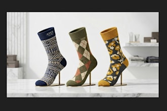 do 3d socks mockups, 3d modeling socks, 3d product design for your brand