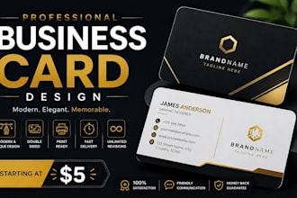 design a professional and modern business card