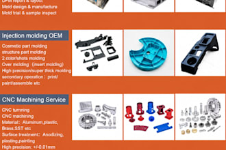 design plastic mold, modify plastic product, and injection, product modification