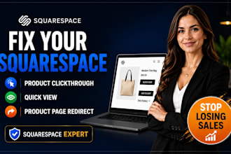 fix your squarespace product clickthrough, quick view, product page redirect