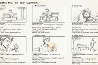 draw storyboard artist, storyboard for ads, book, film, animation