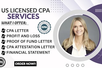 cpa audit financial statements, sign CPA letter and attest as a CPA