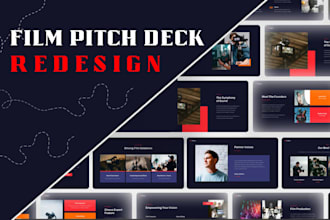 do movie pitch deck, redesign powerpoint presentation improve pitch deck in 12hr