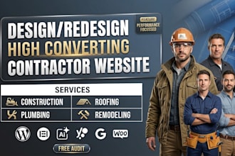 design contractor website, contractor website for hvac roofing and construction