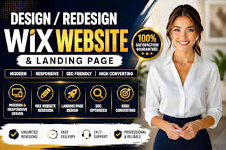 design wix website redesign wix website and wix landing page