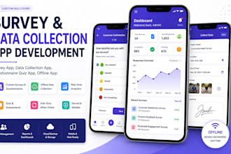 develop survey app, data collection app, questionnaire quiz app, offline app