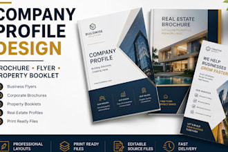 design business flyers real estate company profile brochure, property booklet