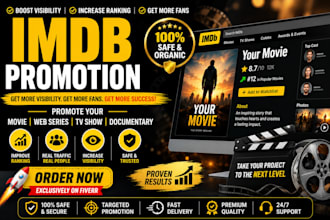 promote imdb profile, improve your film on imdb with organic promotion