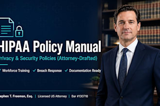 draft an attorney certified hipaa compliance policy manual for you