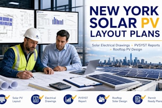 new york solar pv layout plans solar electrical drawings pvsyst reports rooftop