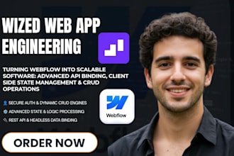build wized webflow web app integration
