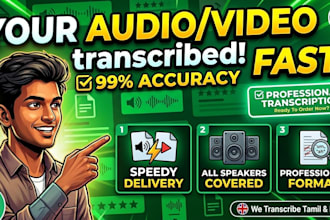 provide professional audio to text transcription services