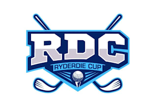 do a professional modern golf trip logo