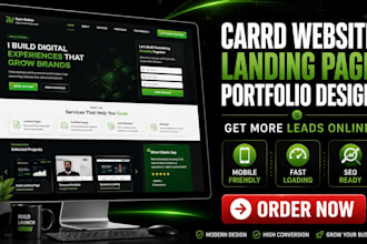 design a modern carrd co website landing page design and portfolio
