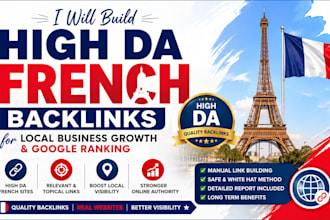 high  da  french backlinks  for local seo and google  ranking