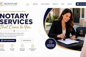 design wix notary website mobile notary appointment booking website