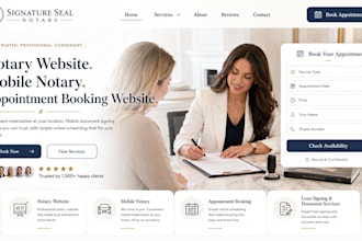 design wix notary website mobile notary appointment booking website