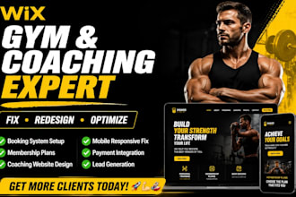 fix wix gym coaching website issues wix fitness coach website design