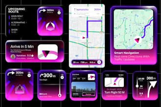 create a realistic animated travel route map explainer