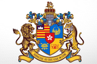 design luxury heraldic, coat of arms logo