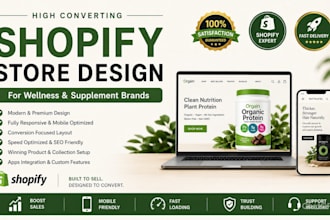 design shopify store design coffee or skincare supplement shopify website design
