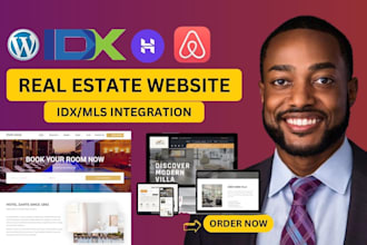 build wordpress website for real estate agents with idx,mls integration