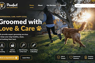 design wix dog grooming website pet spa website grooming service website