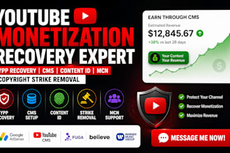 do youtube ypp monetization recovery cms content id mcn copyright strike removal