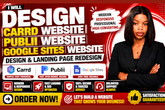 design carrd website publii or google sites website design landing page redesign