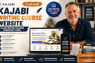 build kajabi writing course website kajabi writing coaching membership funnel