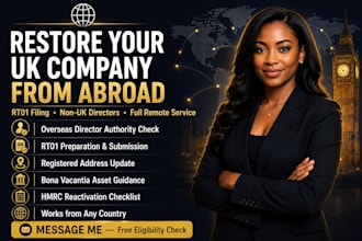 restore your UK company for non UK directors via rt01