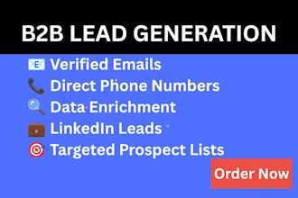 provide targeted b2b leads, verified emails and direct phone numbers
