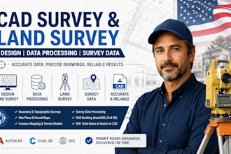design cad survey, data processing, land survey, survey data