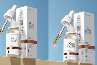 3d label design, minimalist packaging box design, product design, package design