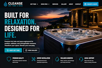 design wix hot tub installation website spa installation pool spa website
