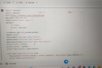 create a python script for news API and email automation
