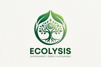 design a professional ecology logo for environmental and sustainable brands