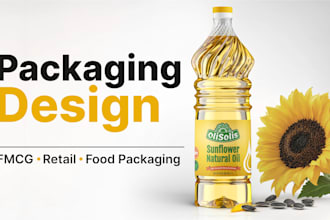 design clean fmcg and food packaging for your product