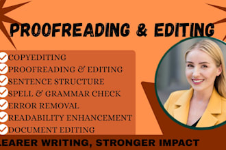 proofread, edit, grammar check and spell check english documents
