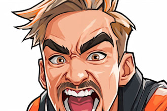 draw custom cartoon pfp avatar logo for youtube twitch