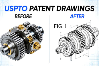 create uspto patent drawings and patent illustrations