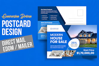 design real estate postcards and flyers for listings and open houses