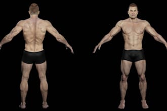create realistic game ready 3d characters for unity and unreal engine