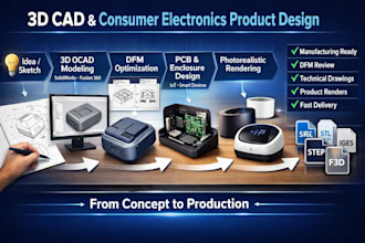 do 3d cad product design for consumer electronics, smart devices
