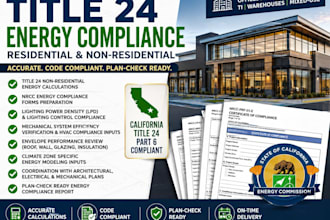 do title 24 energy compliance report and garage conversion plan for california