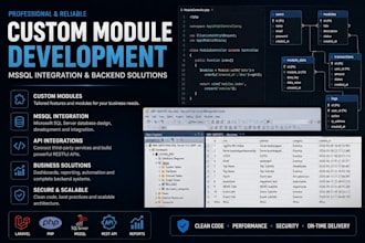 create custom PHP modules and mssql integrations