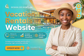 design a vacation rental website, vacation booking website